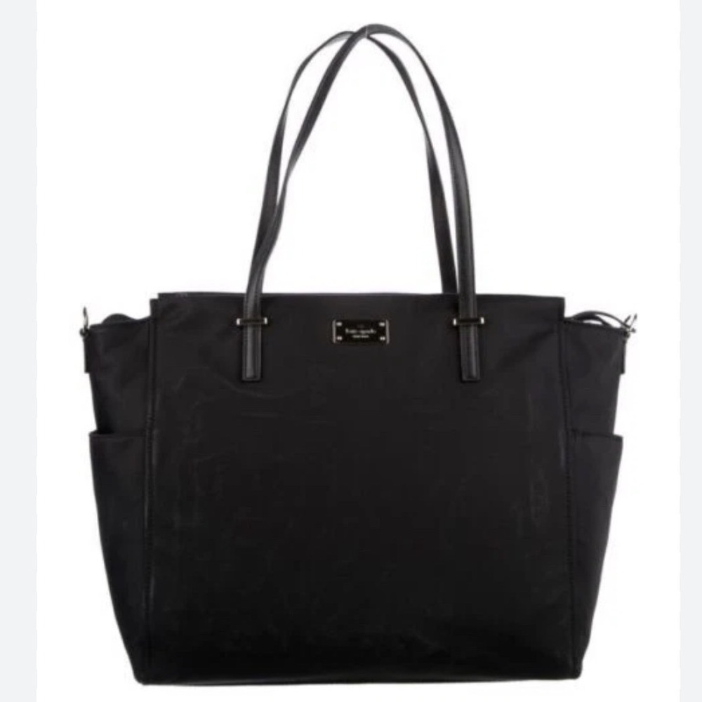 Kate Spade New York Black Nylon Baby Bag Diaper Tote Shoulder Bag